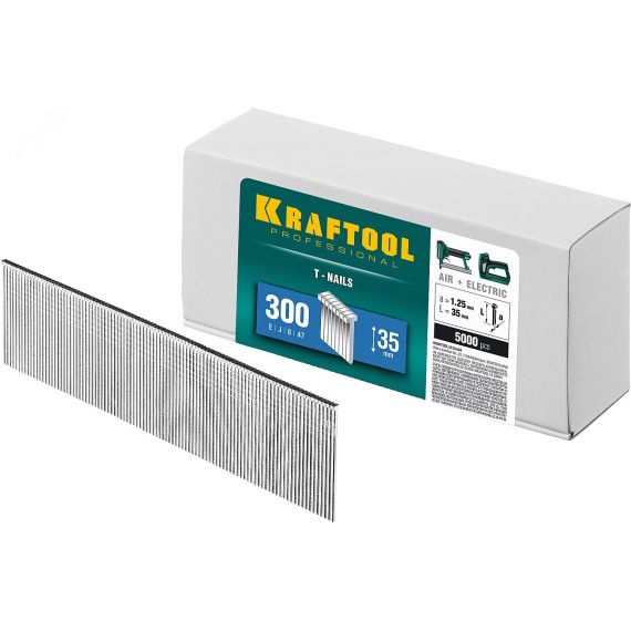 Гвозди для нейлера 35 мм тип 300, 5000 шт KRAFTOOL 31785-35