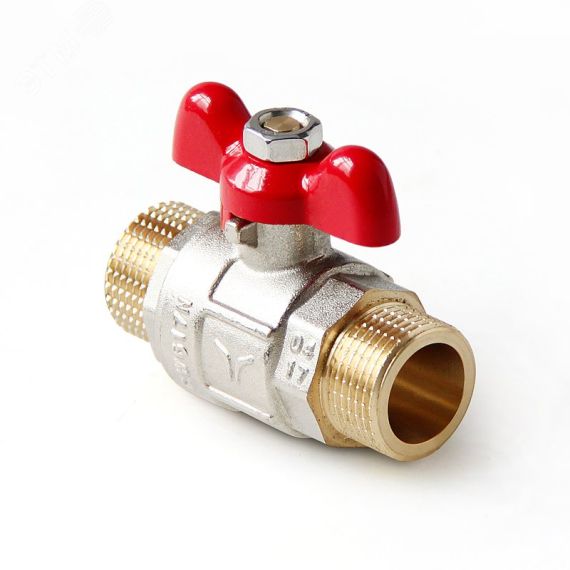 Кран шаровой полнопроходной, ручка-бабочка, НН 1 PRO AQUA FWB67-M25-M25x