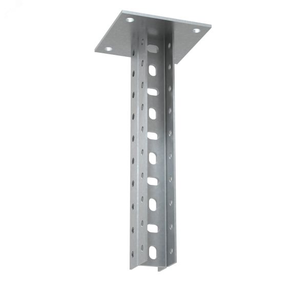 Универсальная потолочная стойка двойная усиленная 400 мм КМ-профиль LO8069