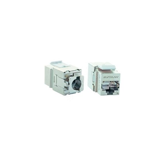 Модуль розеточный Keystone категории 6A FTP 1xRJ45 прямой совместим с Q-Tool Eurolan 16B-EA-07SL