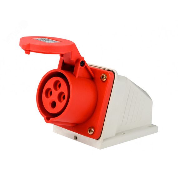 Розетка стационарная 3Р+РЕ 32А 380В IP44 РС-103 SE (Dekraft) 26193DEK