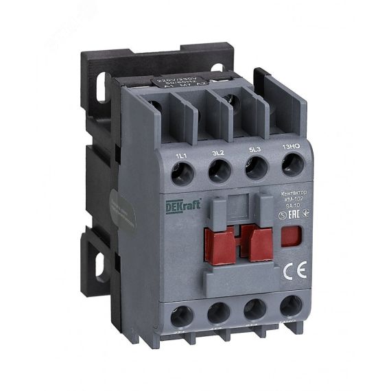 Контактор 9А 400В_АС АС3_ АС4 1НО+1НЗ КМ-102 SE (Dekraft) 21905DEK