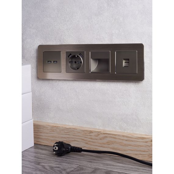 BRITE Подсветка светодиодная встраиваемая ПЛ20-БрШ шампань IEK