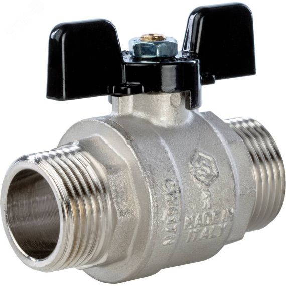 Кран шаровой 1' НН ручка бабочка STOUT SVB-0006-000025