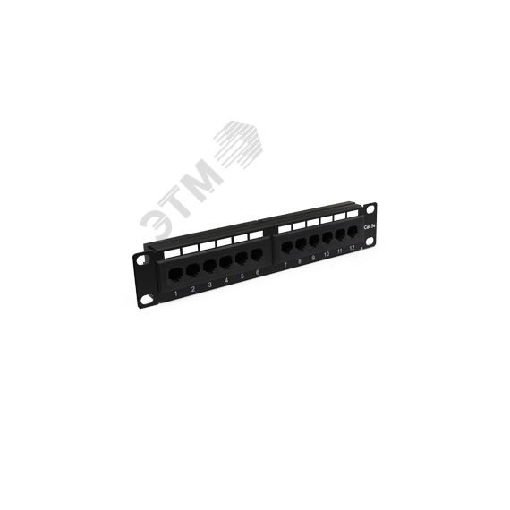Патч-панель 10'. 12 портов RJ-45. UTP. 5e СУПР 10-0424