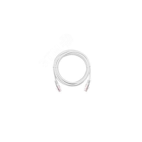 Шнур U/UTP 4 пары Кат.5e 2хRJ45/8P8C T568B медный PVC белый 3м 10шт. NETLAN EC-PC4UD55B-BC-PVC-030-WT-10