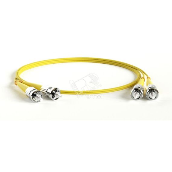 Патч-корд волоконно-оптический (шнур) SM 9/125 (OS2) ST/APC-ST/APC 2мм duplex LSZH (10м) Hyperline 250730