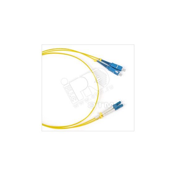 Патч-корд волоконно-оптический (шнур) SM 9/125 (OS2) LC/UPC-SC/UPC duple* LSZH 10 м Hyperline 37189