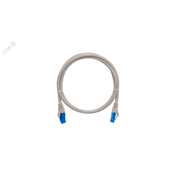 Шнур U/UTP 4 пары Кат.6 2хRJ45/8P8C T568B 7х0205мм PVC серый 10м NIKOMAX/NIKOLAN NMC-PC4UE55B-100-GY
