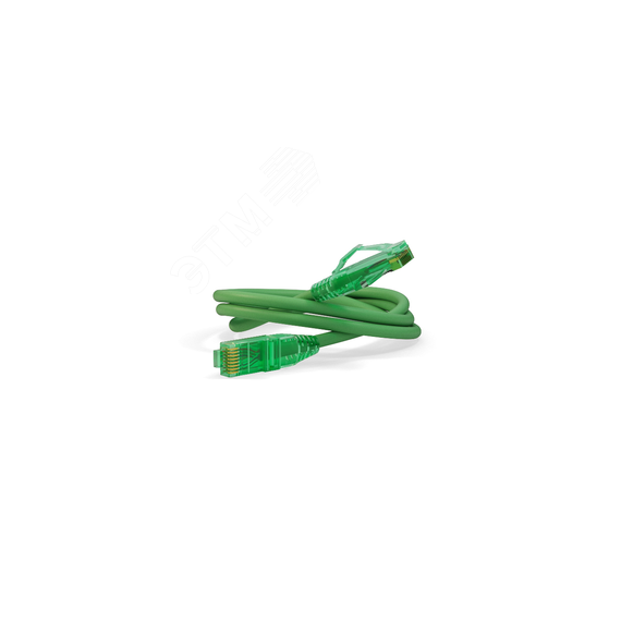 Патч-корд U/UTP. Cat.6a (100% Fluke Component Tested). 10G. LSZH. 2 м. зеленый Hyperline PC-LPM-UTP-RJ45-RJ45-C6a-2M-LSZH-GN