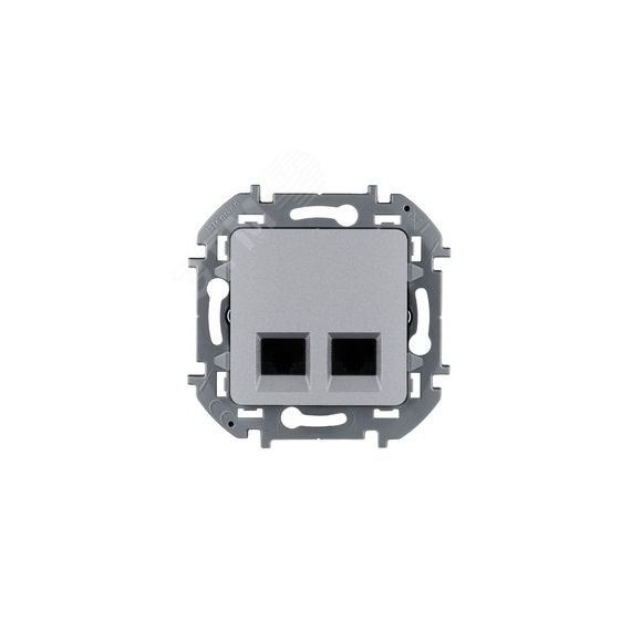 INSPIRIA розетка двойная RJ 45  категория 5e  UTP  алюминий Daccord/Legrand 673837