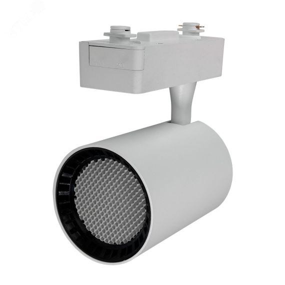 Светильник трековый однофазный ДПО LED-25 Вт 2160 Лм 3000К IP40 белый с белой решеткой 24° 180–250В Jazzway JazzWay 5035232