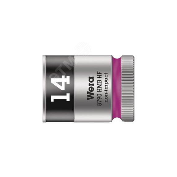 Головка торцевая шестигранная 8790 HMB HF Zyklop DR 3/8 с функцией фиксации крепежа 14 x 29 мм WERA WE-003748