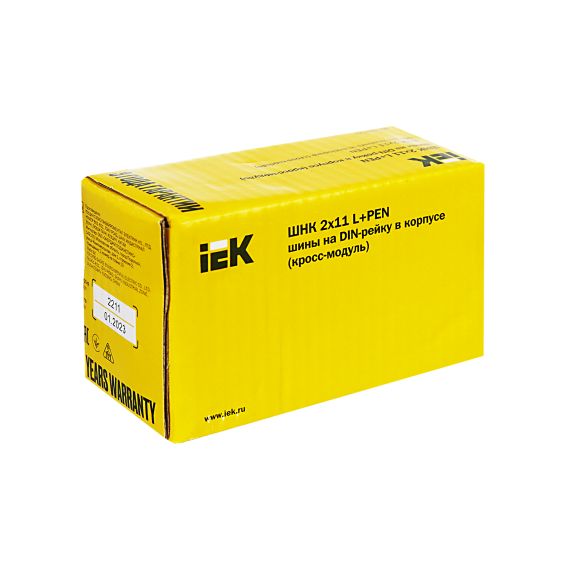 Шины на DIN-рейку в корпусе (кросс-модуль) ШНК 2х11 L+PEN IEK