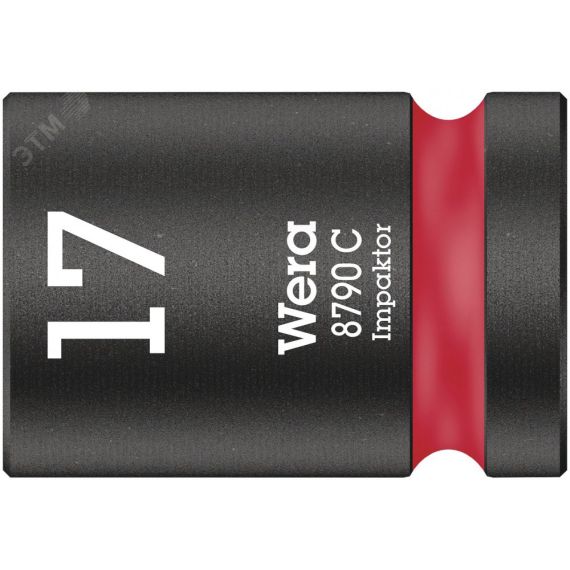 Головка торцевая ударная шестигранная 8790 C Impakto DR 1/2 17 x 38 мм WERA WE-004574