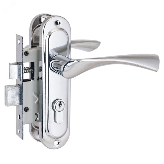 Замок врезной СТАНДАРТ 103/50 CP хром  с/руч ПТК 4845