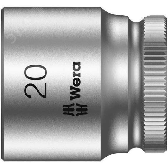 Головка торцевая шестигранная 8790 HMB Zyklop DR 3/8 20 x 30 мм WERA WE-003565