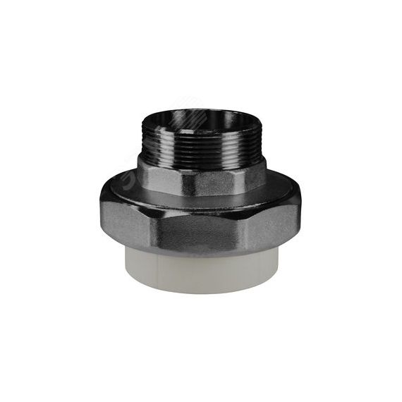Муфта разъемная 63х2' НР полипропиленовая PPR СЕРАЯ VALFEX 10156050Г