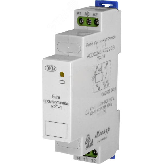 Реле промежуточное МРП-1 ACDC24В/AC230В УХЛ2 (МРП-1) Меандр АО 4640016937837