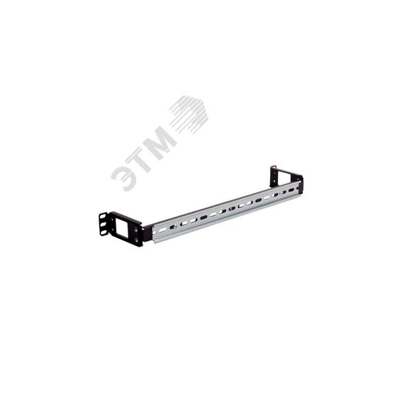 DIN-рейка 1U с регулируемой глубиной установки цвет черный RAL 9005 SYSMATRIX DP 0001.9000