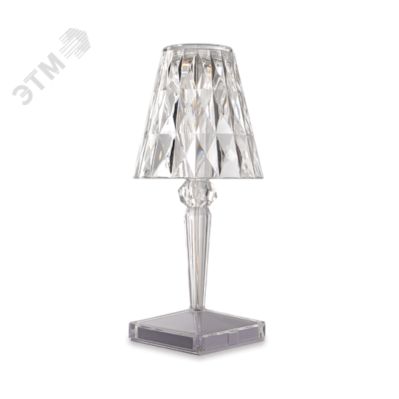 Светильник светодиодный настольный декоративный Кристалл USB 2700-6500К 120Лм (плавная регулировка яркости) высококачественный акрил черный ФАZA 5040922