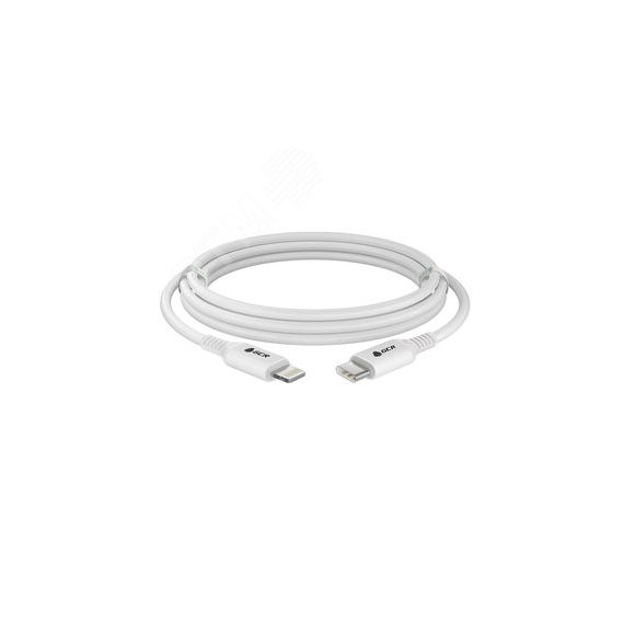 Кабель USB Type C на Lightning, 1.5 м., AL белый силикон, быстрая зарядка Greenconnect GCR-53531