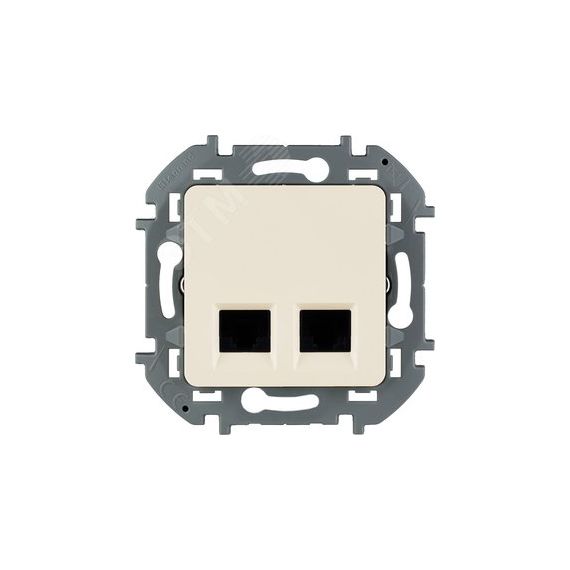 Двойная розетка RJ 45 категория 6 UTP INSPIRIA слоновая кость Daccord/Legrand 673841