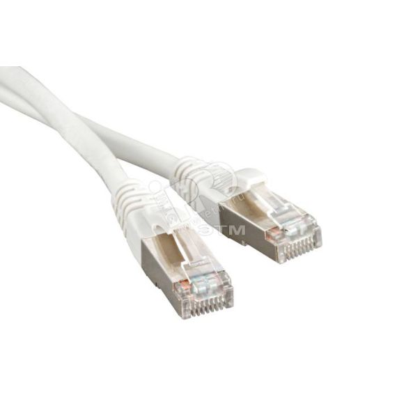 Патч-корд F/UTP экранированный категория 5е LSZH белый (5м) Hyperline 30995