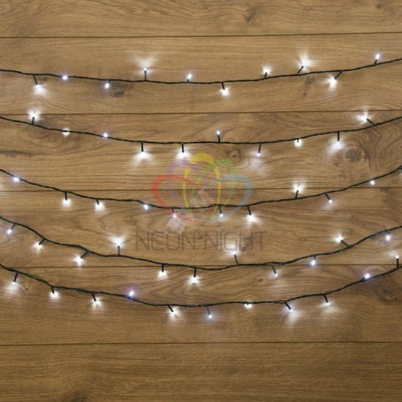 Гирлянда Твинкл Лайт 15 м, темно-зеленый ПВХ, 120 LED, белый Neon-Night 303-055