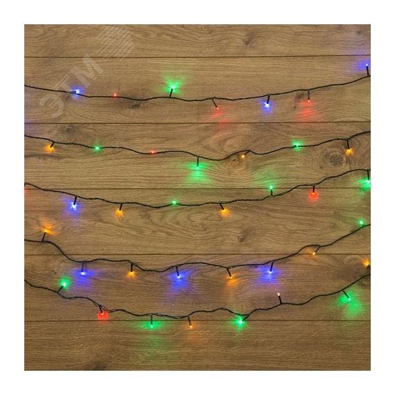 Гирлянда Твинкл Лайт 15 м, темно-зеленый ПВХ, 120 LED, мультиколор Neon-Night 303-059