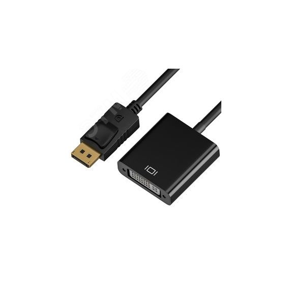 Переходник Active DisplayPort 20M v1.2 на DVI 25+4F DAC, 0.20 м., черный Greenconnect GCR-ADP2MDVI