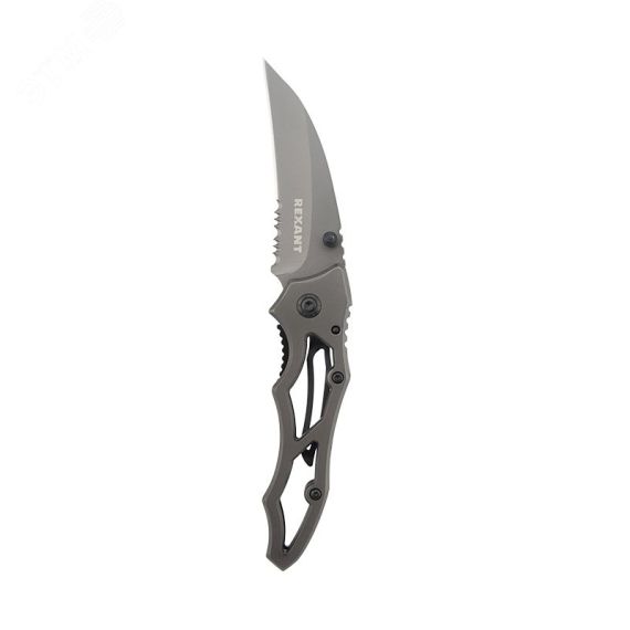 Нож складной Коготь полуавтоматический Titanium REXANT 12-4906-2