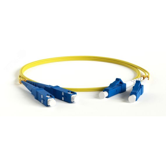 Патч-корд M-LSZH-YL волоконно-опт. (шнур)SM9/125(OS2) Hyperline FC-D2-9-LC/UR-SC/UR-H-7