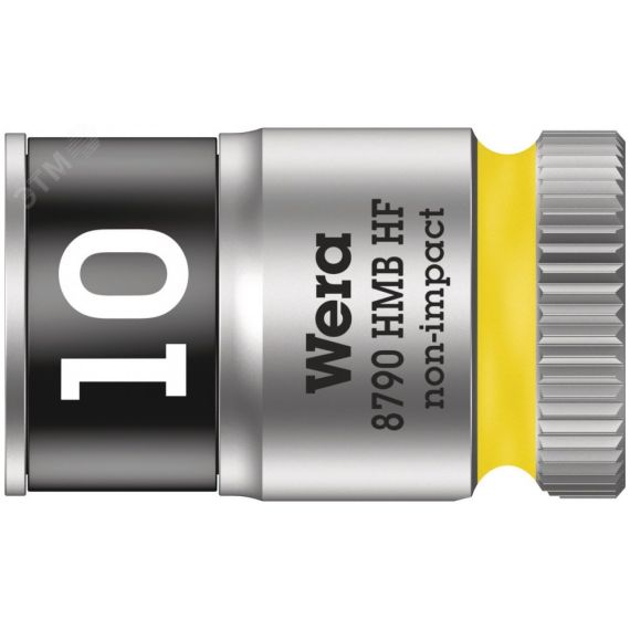 Головка торцевая шестигранная 8790 HMB HF Zyklop DR 3/8 с функцией фиксации крепежа 10 x 29 мм WERA WE-003744