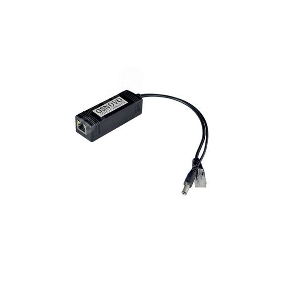 PoE-сплиттер Fast Ethernet стандарта PoE IEEE 802.3af. Длина кабеля - 17см OSNOVO PoE Splitter/2