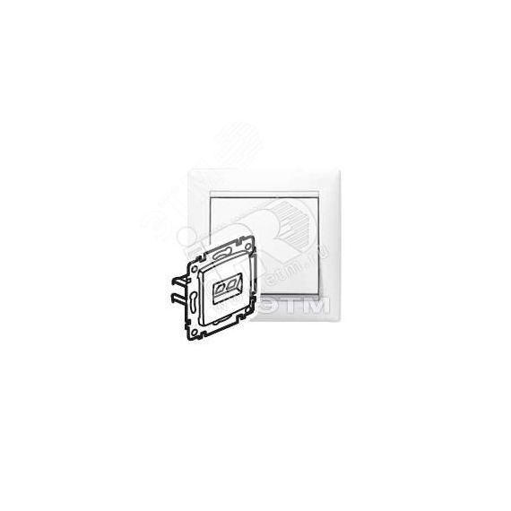 VALENA Розетка компьютерная RJ45х1 в рамку UTP белая Daccord/Legrand 694286