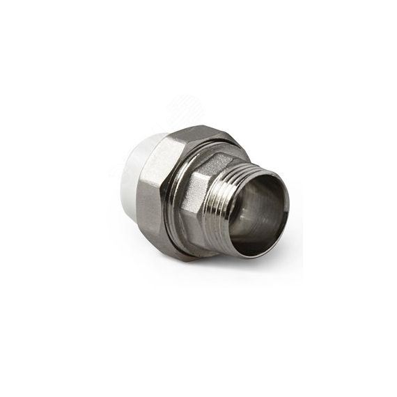 Соединение разборное 50 х 1 1/2' НР полипропиленовое PPR белое PRO AQUA PA21022