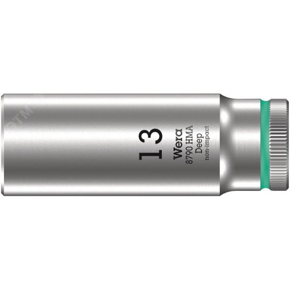 Головка торцевая шестигранная 8790 HMA Deep DR 1/4 глубокая 13 x 50 мм WERA WE-004510