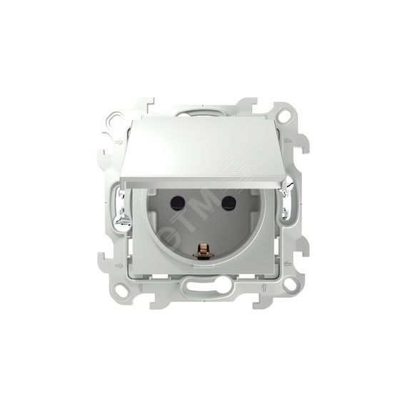 Розетка 2К+З IP44 Push&Go, белый Simon 2420448-030
