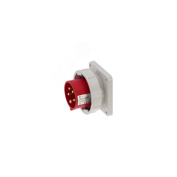 Вилка встраиваемая 16A/400V/3P+N+E/IP67, фланец 86x86 INPIN CA829