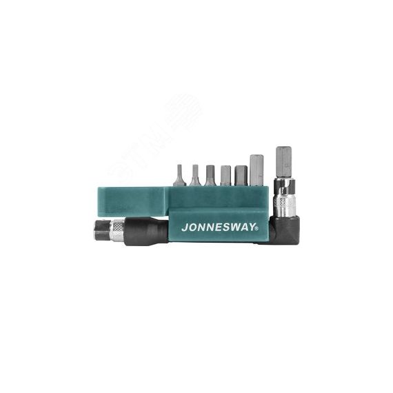 Комплект вставок-бит 1/4''DR шестигранных, H2-H8, c Г-образным приводом, 8 предметов Jonnesway S08H2H8S
