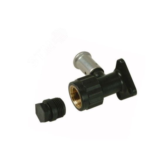 Водорозетка пресс 14х1/2'ВР, ПВДФ с черной заглушкой Henco 2PK-1404BP