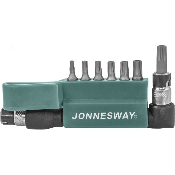 Комплект вставок-бит 1/4''DR T-TORX®, T10H-T40H, c Г-образным приводом, 8 предметов Jonnesway S08H2ST8S