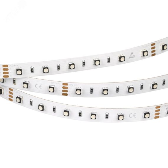 Лента LED MINI-F60-10mm 24V RGB (14.4 W/m, IP20, 3535, 5m) (ARL, Открытый) Arlight 022718(2)