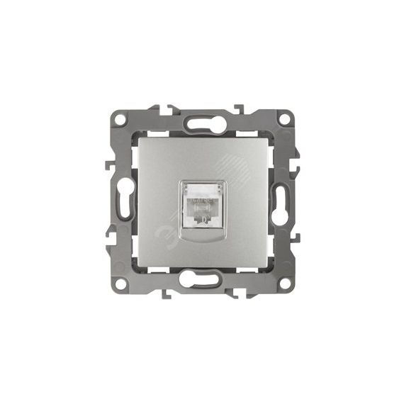 Розетка информационная RJ45, Эра12, алюминий, 12-3107-03 ЭРА Б0014725