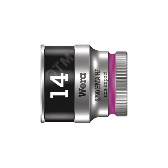 Головка торцевая шестигранная 8790 HMA HF Zyklop DR 1/4 с функцией фиксации крепежа 14 x 23 мм WERA WE-003729