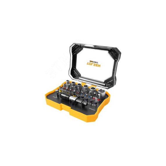 Набор вставок (бит) 1/4'', PH, PN, Hex, Torx, Slotted, TorxTR, 28 предметов Tolsen TT20376