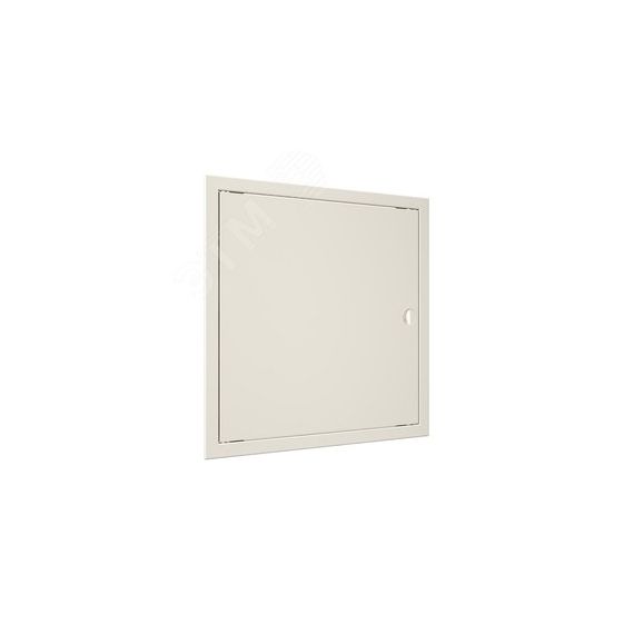 Люк-дверца ревизионный с ручкой, из ABS пластика 418х418 и с фланцем 396х396 , цвет Слоновая кость EVECS Л4040Р Ivory