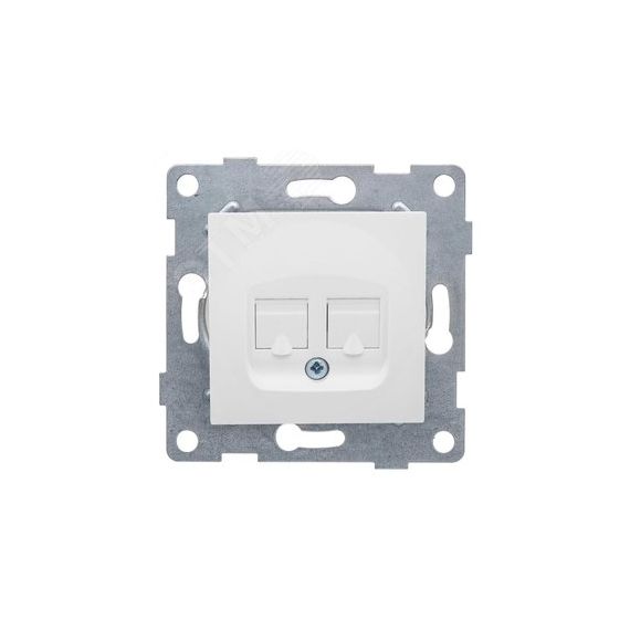 Ugra Розетка компьютерная и телефонной (RJ45, RJ12), скрытая установка.  жемчуг GUSI Electric С11КТ-028