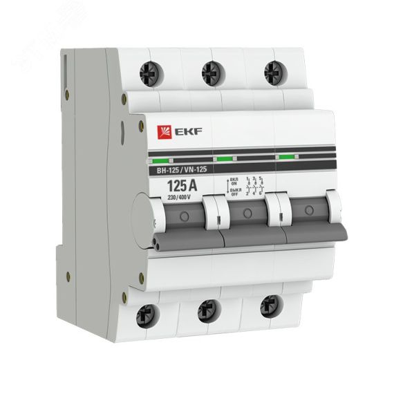 Выключатель нагрузки 3п ВН-125 125А PROxima EKF SL125-3-125-pro